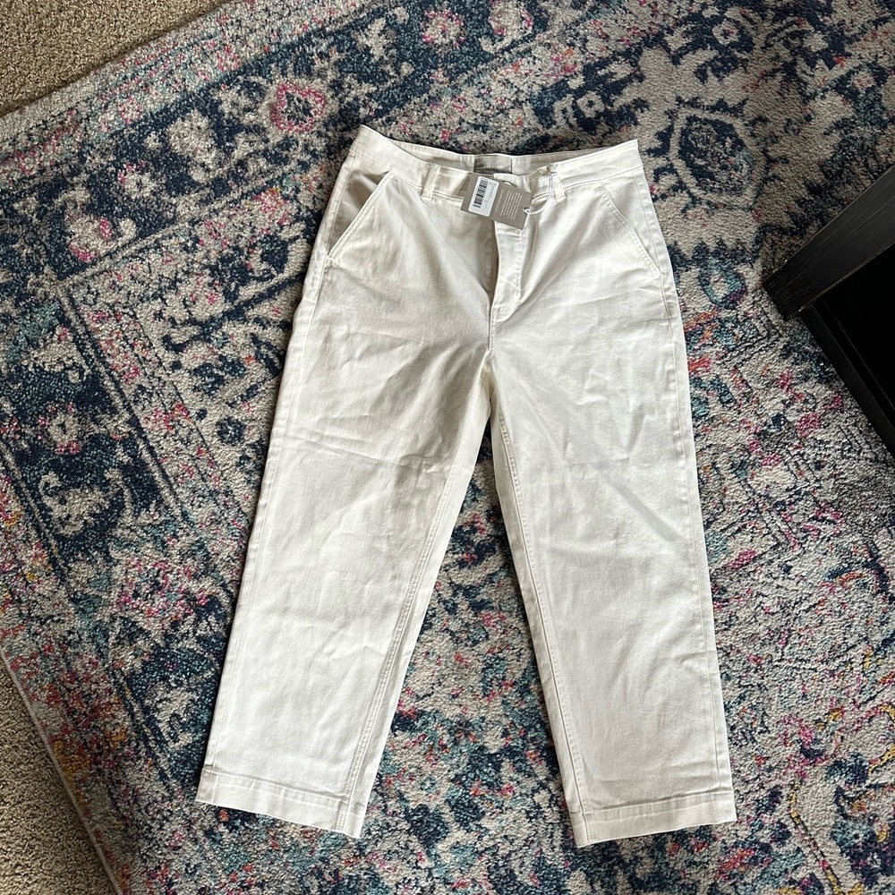 Everlane Straight Leg Cropped in Size 16, Bone